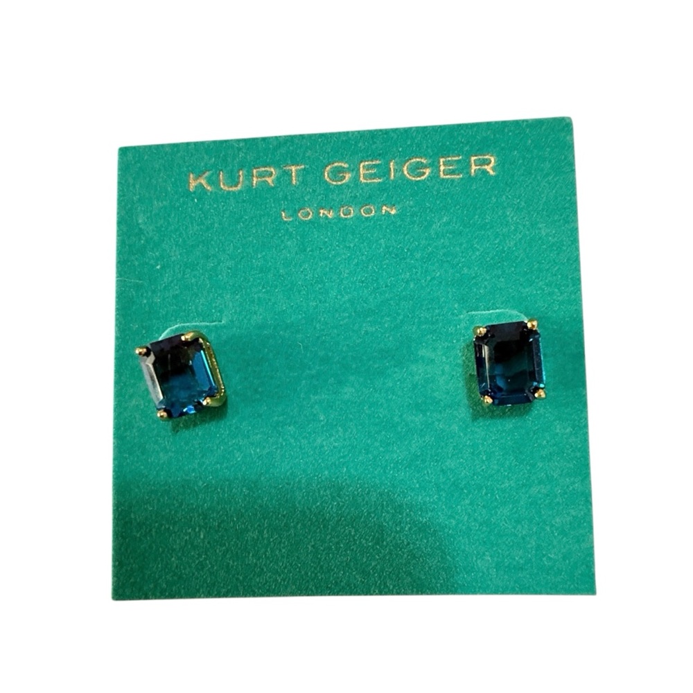 Kurt Geiger London blue sapphire stud earrings